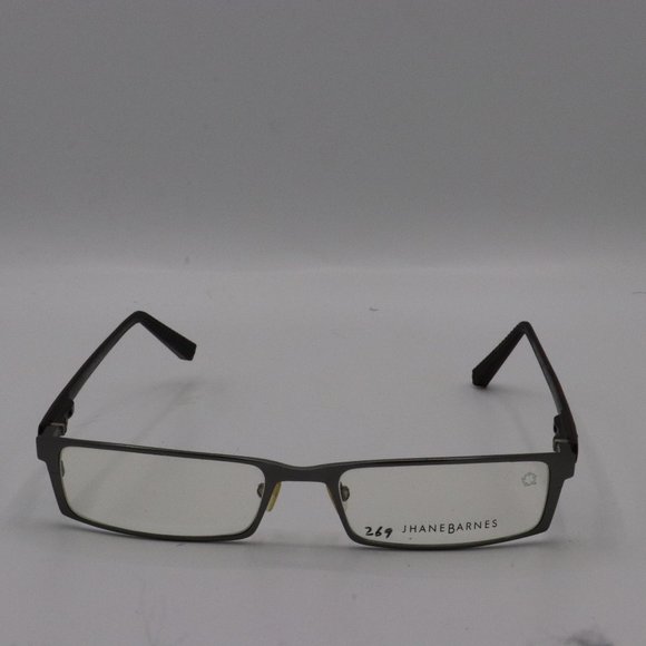Jhane Barnes Gun Metal Rectangle Mens Vintage Glasses Handmade 54 17 140 - Picture 1 of 2